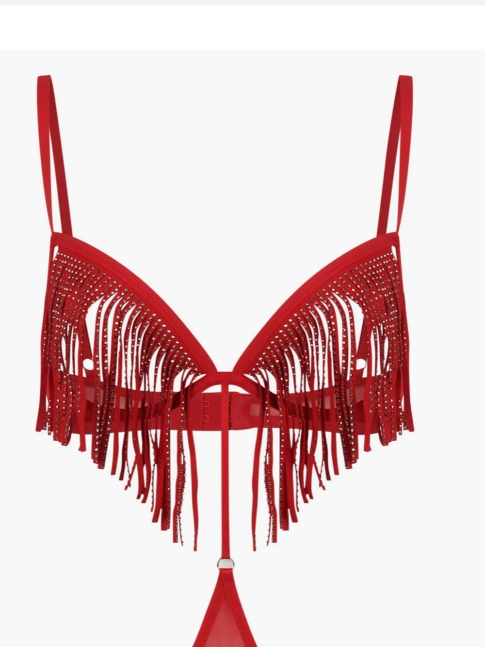 Red Fringe One-Piece - Women - Picture 2 of 3